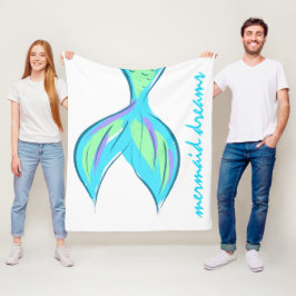 Mermaid Dreams Fleece Blanket