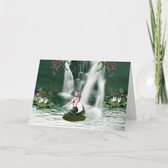 Mermaid Duschkarte Karte (Vorderseite)
