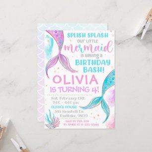 Mermaid Einladung Mermaid Birthday Einladung