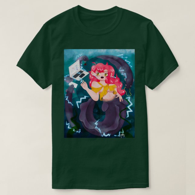 Mermaid Electric Eel T-Shirt (Design vorne)