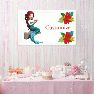 Mermaid entspannen mit Getränkedosen Thunder_Cove Banner