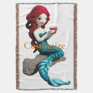 Mermaid entspannen mit Getränkedosen Thunder_Cove Decke