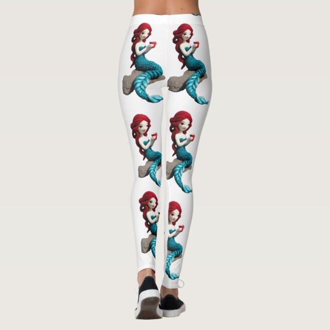 Mermaid entspannen mit Getränkedosen Thunder_Cove Leggings (Rückseite)