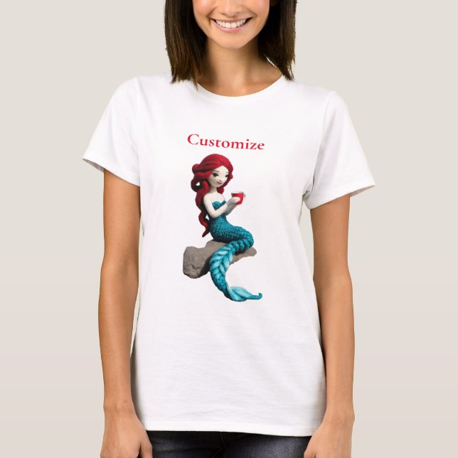 Mermaid entspannen mit Getränkedosen Thunder_Cove T-Shirt (Vorderseite)