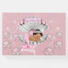 Mermaid Ethnic Baby Girl Pink Muschel Pearls Gästebuch