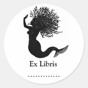 Mermaid Ex Libris Buchzeichen Sticker
