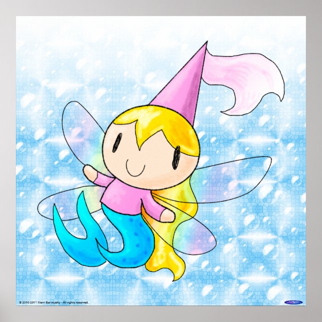 Mermaid Fairy Princess Print Poster (Vorne)