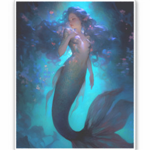 Mermaid Fantasy Art Aufkleber