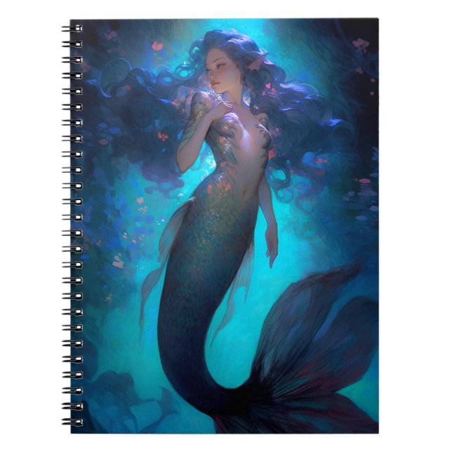 Mermaid Fantasy Art Notizblock (Vorderseite)