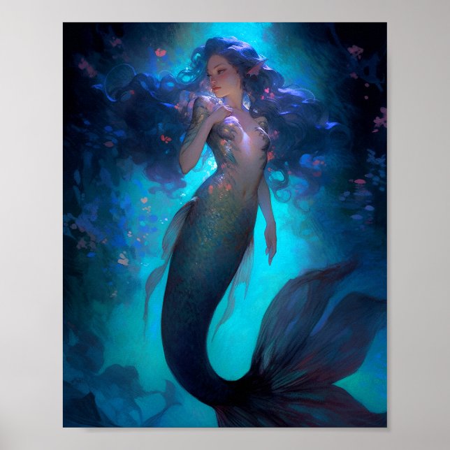 Mermaid Fantasy Art Poster (Vorne)