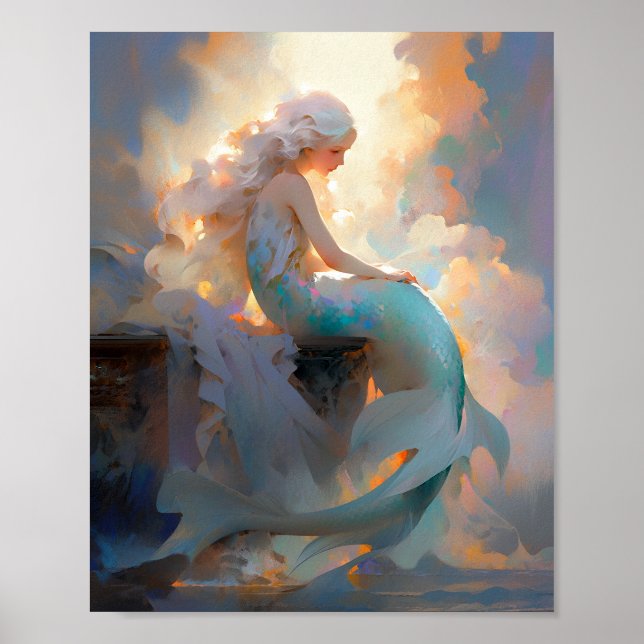 Mermaid Fantasy Art Poster (Vorne)