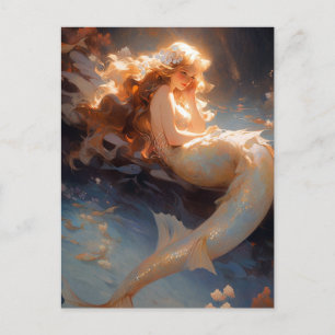 Mermaid Fantasy Art Postkarte