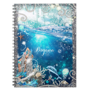 Mermaid Fantasy Blonde verzauberte Beach Fantasy Notizblock