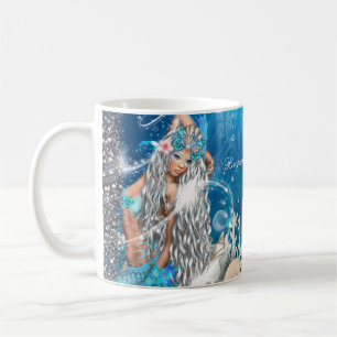 Mermaid Fantasy Blonde verzauberter Strand Tasse