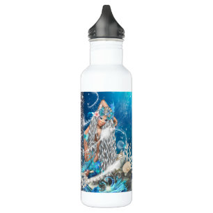 Mermaid Fantasy Blonde verzauberter Strand Trinkflasche