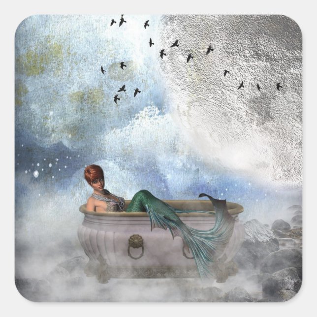 Mermaid Fantasy World Sticker (Vorderseite)