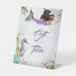 Mermaid Farbgeschenk Begrüßungsschild Sockelschild