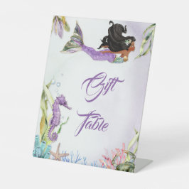 Mermaid Farbgeschenk Begrüßungsschild Sockelschild