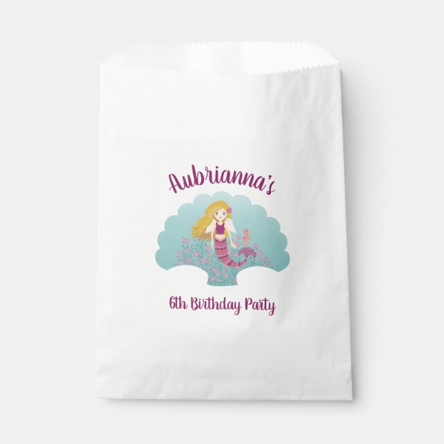 Mermaid Favor Bag Geschenktütchen (Vorderseite)
