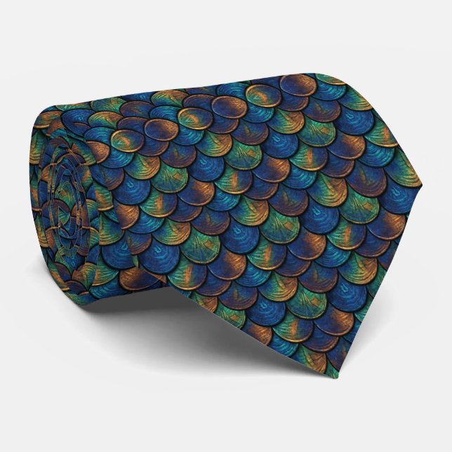 Mermaid Fish Scale  Krawatte (Gerollt)