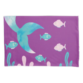 Mermaid Fish Under the Sea Pastel Purple Girls  Kissenbezug