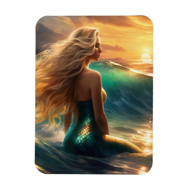 Mermaid Flexible Foto Magnet (Vertikal)