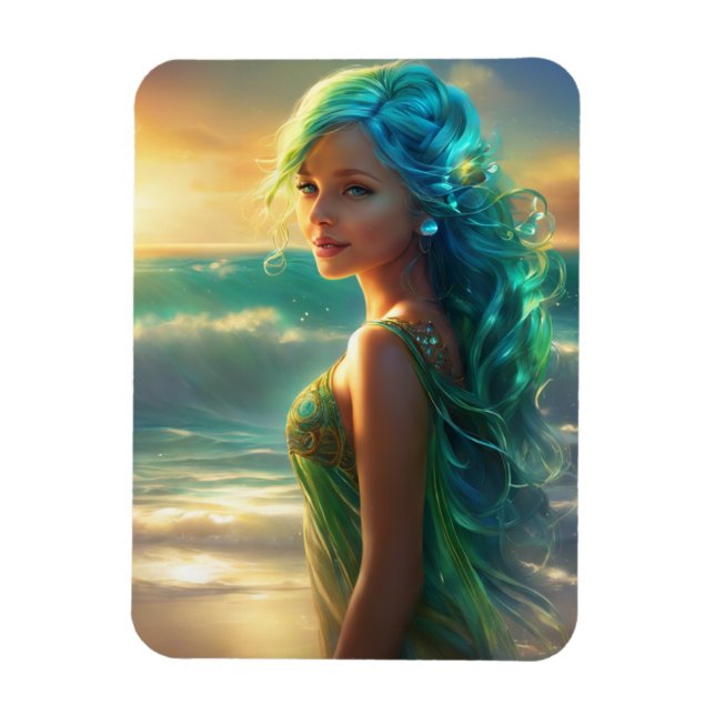Mermaid Flexible Foto Magnet (Vertikal)