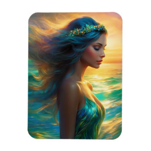 Mermaid Flexible Foto Magnet