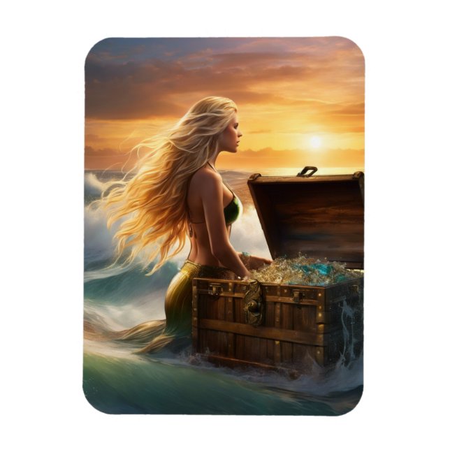 Mermaid Flexible Foto Magnet (Vertikal)