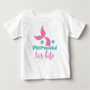 Mermaid For Life, Mermaid Schwanz, Meerjungfrau Si Baby T-shirt