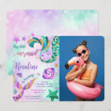 Mermaid Foto Einladung