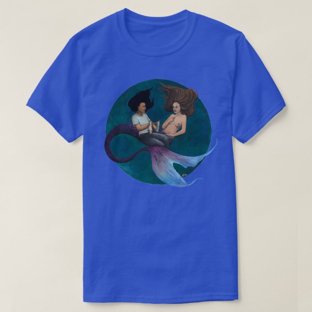 Mermaid French Sign Language T-Shirt (Design vorne)