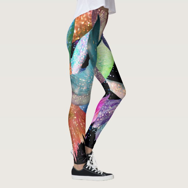 Mermaid Frenzy Tangle - benutzerdefinierte bearbei Leggings (Rechts)
