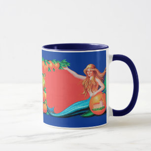 Mermaid Fruchtkiste Label Art Kaffee Tasse