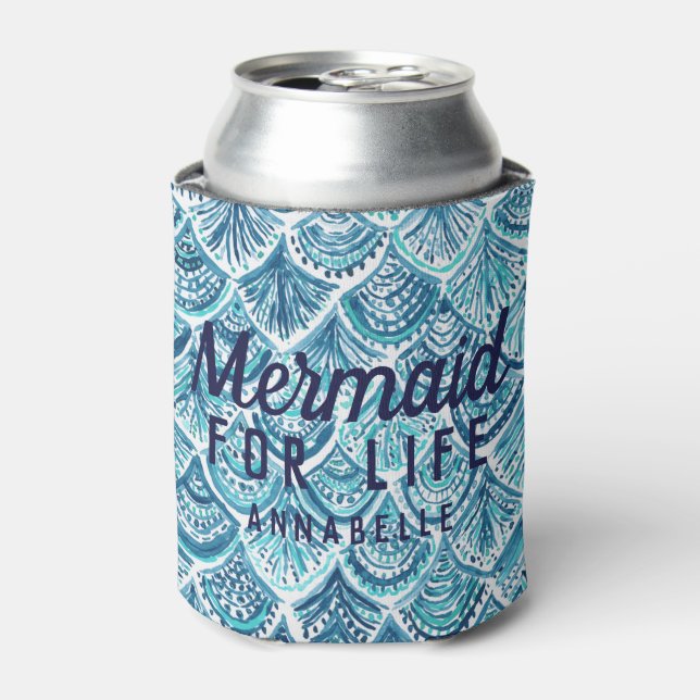 Mermaid für Life Custom Beach Fish Printwerbung Dosenkühler (Kanne Vorderseite)