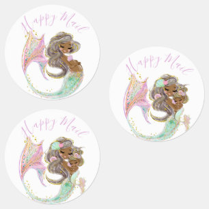Mermaid Future Mama Babydusche. Unter dem Meer. Etiketten