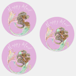 Mermaid Future Mama Babydusche. Unter dem Meer. La Etiketten