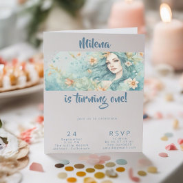 Mermaid Geburtstagsfeier Postkarte