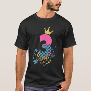 Mermaid Geburtstagskind 3 Jahre alt mein 3. Geburt T-Shirt