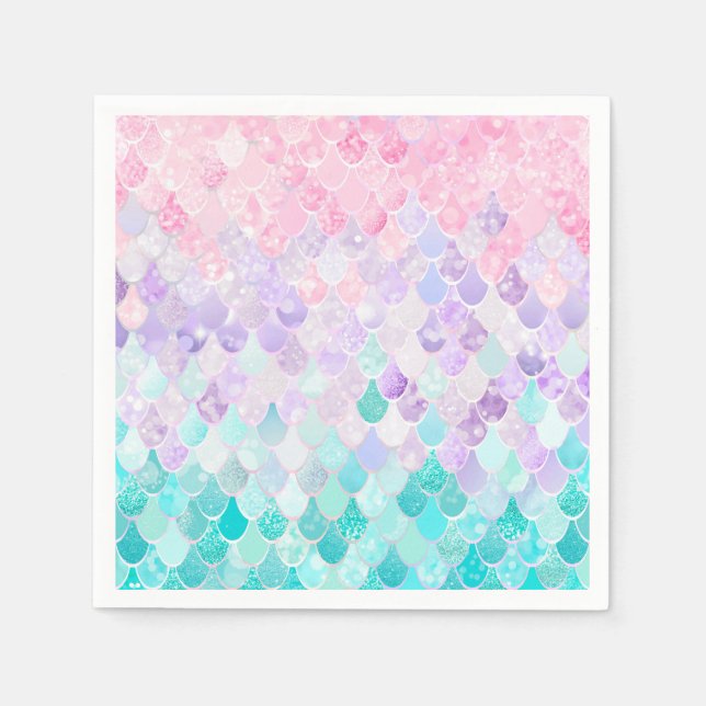 Mermaid Geburtstagsparty Supplies, Paper Napkins Serviette (Vorderseite)
