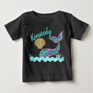 Mermaid Geburtstagsparty T - Shirt, Raglan Baby T-shirt