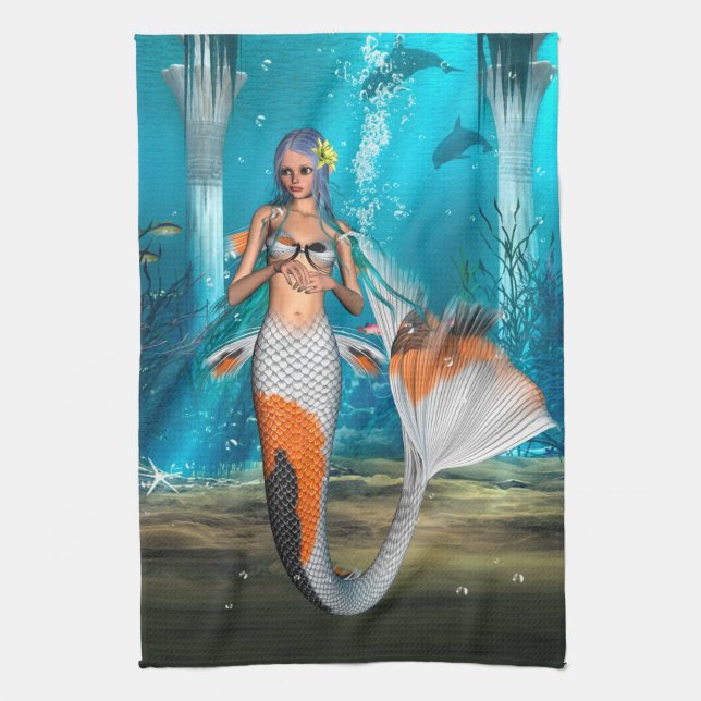 Mermaid Geschirrtuch (Vertikal)