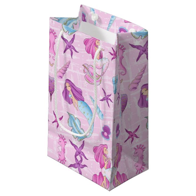 Mermaid Gift Bag Kleine Geschenktüte (Vorderseite Schrägansicht)