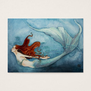 Mermaid Gift Tag Red B3