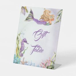 Mermaid Gift Welcome Food Table Sign Sockelschild