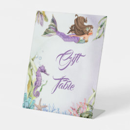 Mermaid Gift Welcome Food Table Sign Sockelschild