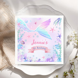 Mermaid Girl 1. Geburtstag Party Serviette