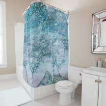 Mermaid Girl Aquamarin Green Blue Nautical Ocean W