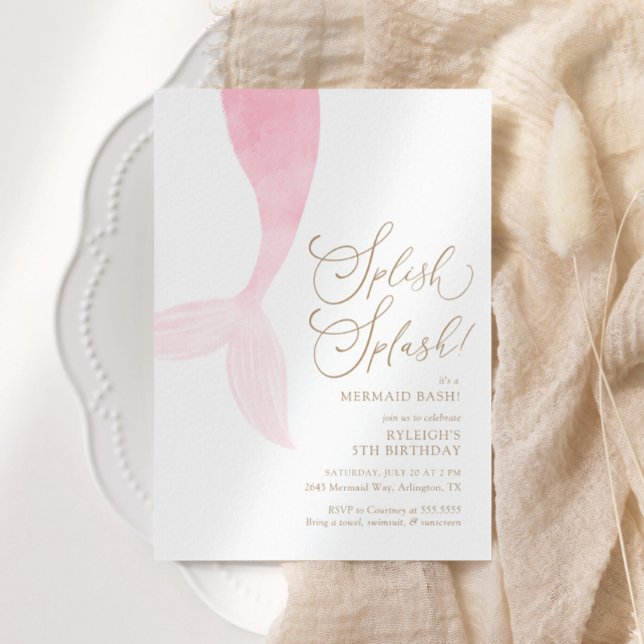 Mermaid Girl Birthday Party Einladung (Von Creator hochgeladen)