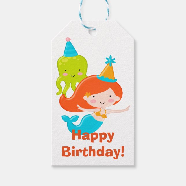 Mermaid Girl Geschenkanhänger (Vorderseite)